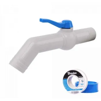 Канелка на 45° 1“ за маркуч 25-32mm, дължина 20cm, с PTFE лента – комплект