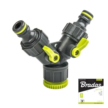 Разпределител за вода 2-пътен със стоп 3/4″-1/2″ LIME LINE