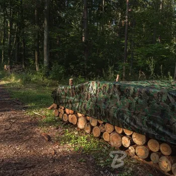 Камуфлажно платнище подсилено, CAMOforest, 4 x 5m, 90 гр/м2