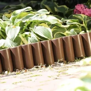Декоративна градинска ограда PALGARDEN кафява – 2,5м