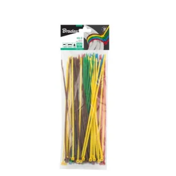 Кабелни връзки COLOUR MIX, 3.6 x 200mm – 100 бр.