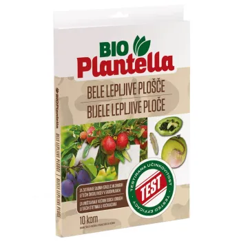 Лепящи Bio Plantella бели листове против насекоми и вредители 10 бр. ( за овошки и градината)