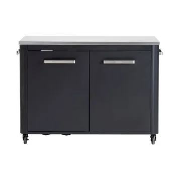 Модул за външна кухня Cozze 120, с неръждаем плот, 2 врати и кош, 127.4×67×90 cm
