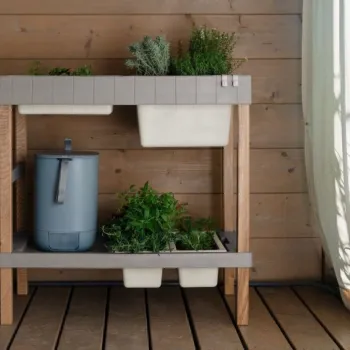 Маса за билки Urbalive Growbench, таупе